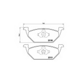 Колодки тормозные дисковые для AUDI A1, A3 / SKODA CITIGO, FABIA, OCTAVIA, RAPID, ROOMSTER / VW BEETLE, BORA, FOX, GOLF, JETTA, NEW BEETLE, POLO, UP <b>BREMBO P 85 041 / 23130</b>