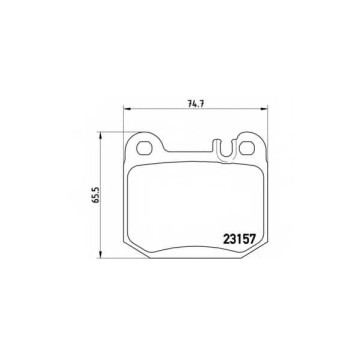 Колодки тормозные дисковые для MERCEDES M(W163) <b>BREMBO P 50 043 / 23157</b>
