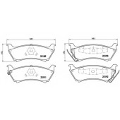 Колодки тормозные дисковые для MERCEDES M(W163) <b>BREMBO P 50 040 / 23189</b>