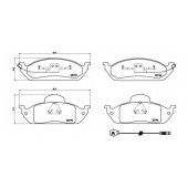 Колодки тормозные дисковые для MERCEDES M(W163) <b>BREMBO P 50 039 / 23193</b>