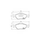 Колодки тормозные дисковые для FORD FIESTA, FUSION, KA, PUMA, STREET KA / MAZDA 121, 2, VERISA <b>BREMBO P 24 055 / 23202</b>