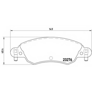 Колодки тормозные дисковые для CITROEN C5(DC#,RC#) <b>BREMBO P 61 070 / 23276</b>