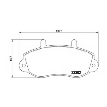 Колодки тормозные дисковые для OPEL MOVANO(E9,F9,H9,J9,U9) / RENAULT MASTER(ED/HD/UD,FD,JD) <b>BREMBO P 68 025 / 23302</b>