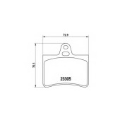 Колодки тормозные дисковые для CITROEN C5(DC#,DE#,RC#,RE#) <b>BREMBO P 61 073 / 23305</b>