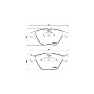 Колодки тормозные дисковые для BMW 1(E82), 3(E90,E92,E93) <b>BREMBO P 06 046 / 23312</b>