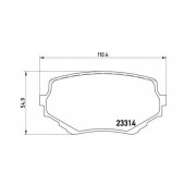 Колодки тормозные дисковые для SUZUKI GRAND VITARA(FT), VITARA(ET,TA) <b>BREMBO P 79 009 / 23314</b>