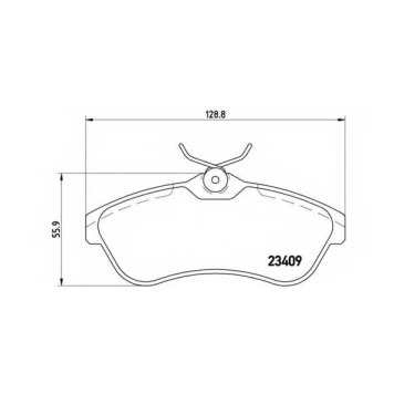 Колодки тормозные дисковые для CITROEN C2(JM#), C3(FC#,HB#) <b>BREMBO P 61 075 / 23409</b>