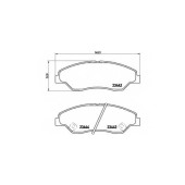 Колодки тормозные дисковые для KIA RETONA(CE), SPORTAGE(K00) <b>BREMBO P 30 015 / 23442</b>