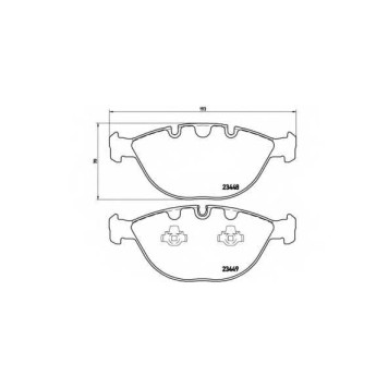 Колодки тормозные дисковые для BMW X5(E53) <b>BREMBO P 06 028 / 23448</b>