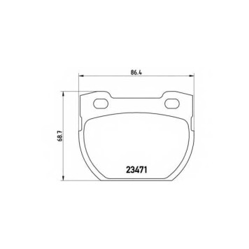 Колодки тормозные дисковые для LAND ROVER DEFENDER(LD,LD#) <b>BREMBO P 44 007 / 23471</b>