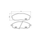 Колодки тормозные дисковые для HYUNDAI H-1, PORTER <b>BREMBO P 30 010 / 23536</b>