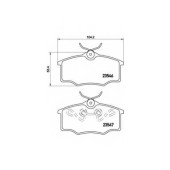 Колодки тормозные дисковые для VW GOL, PARATI <b>BREMBO P 59 034 / 23546</b>
