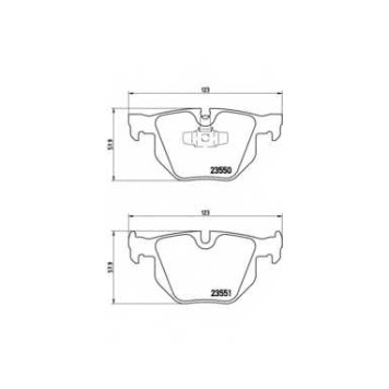 Колодки тормозные дисковые для BMW 3(E90,E91,E92,E93), X1(E84) <b>BREMBO P 06 039 / 23550</b>