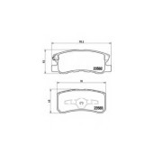 Колодки тормозные дисковые для CHRYSLER SEBRING / CITROEN C-CROSSER, C4 AIRCROSS / JEEP COMPASS, PATRIOT / LANCIA FLAVIA / MITSUBISHI ASX, GRANDIS, LANCER, OUTLANDER, PAJERO / PEUGEOT 4007, 4008 <b>BREMBO P 54 031 / 23582</b>