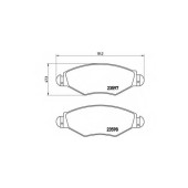 Колодки тормозные дисковые для CITROEN XSARA(N1) / PEUGEOT 206(2A/C,2E/K,T3E) <b>BREMBO P 61 063 / 23597</b>