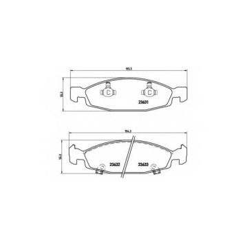 Колодки тормозные дисковые для JEEP CHEROKEE(XJ), GRAND CHEROKEE(WG,WJ) <b>BREMBO P 37 005 / 23631</b>