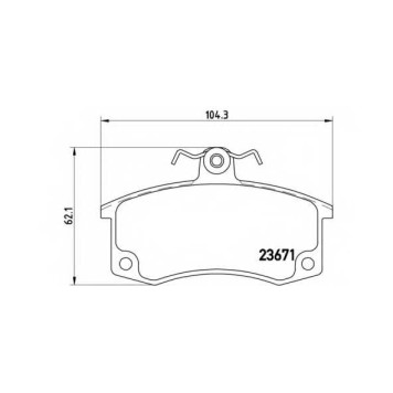 Колодки тормозные дисковые <b>BREMBO P 41 004 / 23671</b>