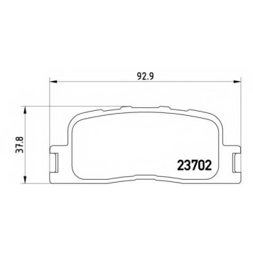 Колодки тормозные дисковые для CHERY FORA, V5 / LEXUS ES / TOYOTA CAMRY, KLUGER, WINDOM, WISH <b>BREMBO P 83 088 / 23702</b>