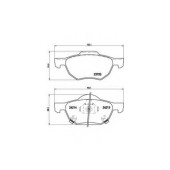 BREMBO P28036 - колодки тормозные, передние