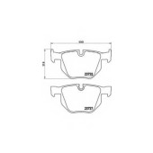 BREMBO P06033 - колодки тормозные, задние