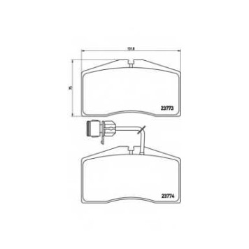 Колодки тормозные дисковые для AUDI A8(4D2,4D8) <b>BREMBO P 85 053 / 23773</b>