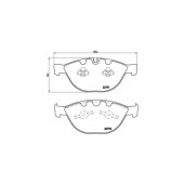Колодки тормозные дисковые для BMW 5(E60,E61), 6(E63,E64), 7(E65,E66,E67) <b>BREMBO P 06 047 / 23791</b>