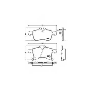 BREMBO P59045 - колодки тормозные, передние