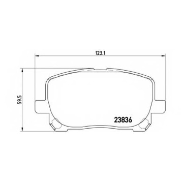 Колодки тормозные дисковые для TOYOTA AVENSIS(#ACM2#,#CLM2#), NOAH/VOXY(#AZR6#) <b>BREMBO P 83 061 / 23836</b>
