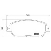 Колодки тормозные дисковые для LEXUS ES / TOYOTA ALPHARD, AVALON, CAMRY, PREVIA, SIENNA, WINDOM <b>BREMBO P 83 105 / 23855</b>