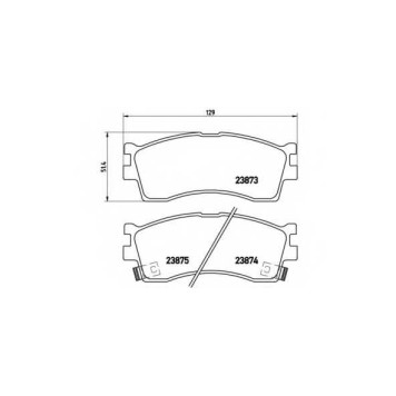 Колодки тормозные дисковые для KIA CARENS(FC), CERATO, CLARUS(GC,K9A), RIO(DC,DC#), SEPHIA(FA), SHUMA(FB) <b>BREMBO P 30 016 / 23873</b>