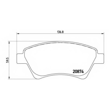 Колодки тормозные дисковые для RENAULT GRAND, KANGOO Express, KANGOO, MEGANE, SCENIC <b>BREMBO P 68 034 / 23930</b>