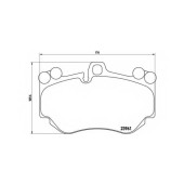 Колодки тормозные дисковые для PORSCHE CAYENNE(955,9PA) <b>BREMBO P 65 016 / 23961</b>