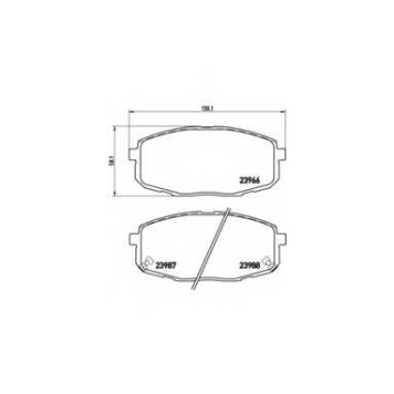BREMBO P30034 - колодки тормозные, передние