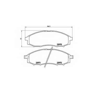 Колодки тормозные дисковые для NISSAN PICKUP(D22) <b>BREMBO P 56 049 / 23970</b>
