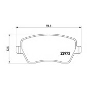 Колодки тормозные дисковые для MERCEDES CITAN Mixto, CITAN / NISSAN MICRA, NOTE / RENAULT CAPTUR, CLIO, DUSTER, KANGOO Express, KANGOO, LOGAN EXPRESS, LOGAN, MODUS, THALIA, ZOE <b>BREMBO P 68 033 / 23973</b>