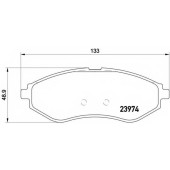 Колодки тормозные дисковые для CHEVROLET AVEO(T200,T250,T255), KALOS / DAEWOO AVEO, KALOS(KLAS) <b>BREMBO P 24 048 / 23974</b>