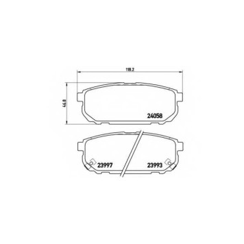 Колодки тормозные дисковые для KIA SORENTO(JC) <b>BREMBO P 30 023 / 23993</b>