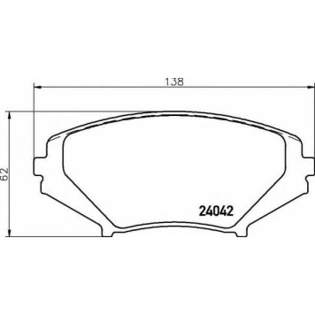 Колодки тормозные дисковые для MAZDA RX 8(SE17) <b>BREMBO P 49 034 / 24042</b>