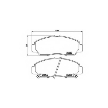 Колодки тормозные дисковые для HONDA ACCORD(CL,CP), FR(BE) <b>BREMBO P 28 047 / 24053</b>