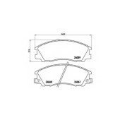 Колодки тормозные дисковые для HYUNDAI TERRACAN(HP) <b>BREMBO P 30 017 / 24059</b>