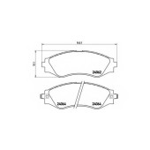 Колодки тормозные дисковые для CHEVROLET EPICA(KL1#), EVANDA, VECTRA / DAEWOO EVANDA(KLAL), LEGANZA(KLAV), MAGNUS, TOSCA <b>BREMBO P 10 006 / 24062</b>