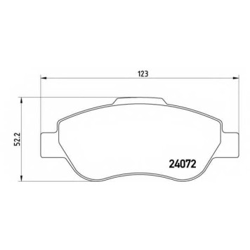 Колодки тормозные дисковые для FIAT PANDA(169) <b>BREMBO P 23 097 / 24072</b>
