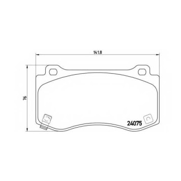 Колодки тормозные дисковые для CHRYSLER 300(LX) / JEEP GRAND CHEROKEE(WH,WK) <b>BREMBO P 11 023 / 24075</b>