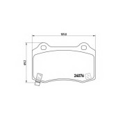 Колодки тормозные дисковые для CHRYSLER 300(LX) / JEEP GRAND CHEROKEE(WH,WK) <b>BREMBO P 11 024 / 24076</b>