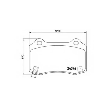 Колодки тормозные дисковые для CHRYSLER 300(LX) / JEEP GRAND CHEROKEE(WH,WK) <b>BREMBO P 11 024 / 24076</b>