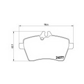 Колодки тормозные дисковые для MERCEDES A(W169), B(W245) <b>BREMBO P 50 056 / 24077</b>