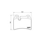 Колодки тормозные дисковые для VW TOUAREG(7L6,7L7,7LA) <b>BREMBO P 85 111 / 24097</b>