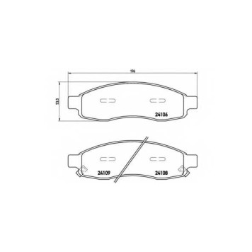 Колодки тормозные дисковые для NISSAN ARMADA, TITAN <b>BREMBO P 58 001 / 24106</b>