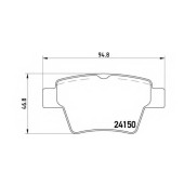 Колодки тормозные дисковые для CITROEN C4(LA#,LC#) / PEUGEOT 307(3A/C,3B,3E,3H) <b>BREMBO P 61 080 / 24150</b>