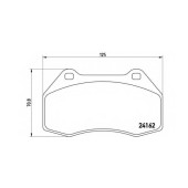 Колодки тормозные дисковые для RENAULT CLIO(BR0/1, CR0/1), MEGANE(BM0/1#, CM0/1#, DZ0/1#, EZ0/1#) <b>BREMBO P 68 036 / 24162</b>